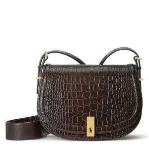 Image of Polo Ralph Lauren Polo ID Croc Saddle Cross Body - Brown