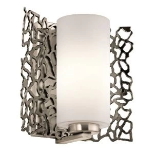 Image of 1 Light Wall Light Silver, E27