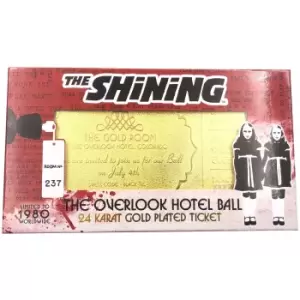 Image of The Shining 24k Gold Plated Gold Room Ball Limited Edition Replica Ticket - Zavvi Exclusive