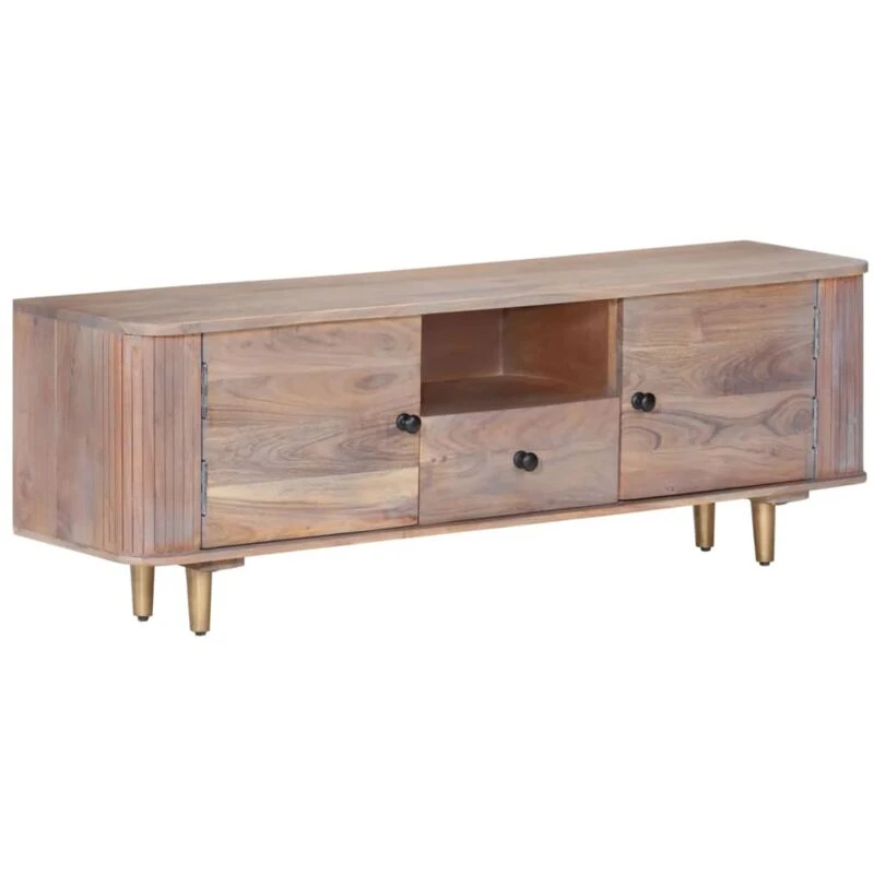 Image of vidaXL TV Cabinet 118x30x40cm Solid Acacia Wood, Brown 322684