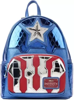 Image of Captain America Loungefly - Shine Captain America cosplay Mini backpacks blue red white