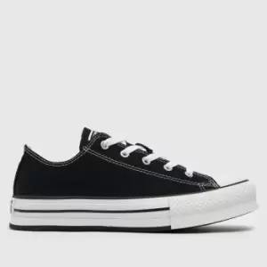 Image of Converse Black & White Lo Eva Lift Platform Youth Trainers
