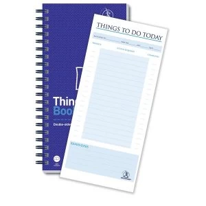 Image of Challenge 280mm x 141mm 115 Sheets Wirebound Perforated To Do List Book Blue