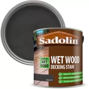 Image of Sadolin Wet Wood Decking Stain - Charcoal - 2.5L - Charcoal