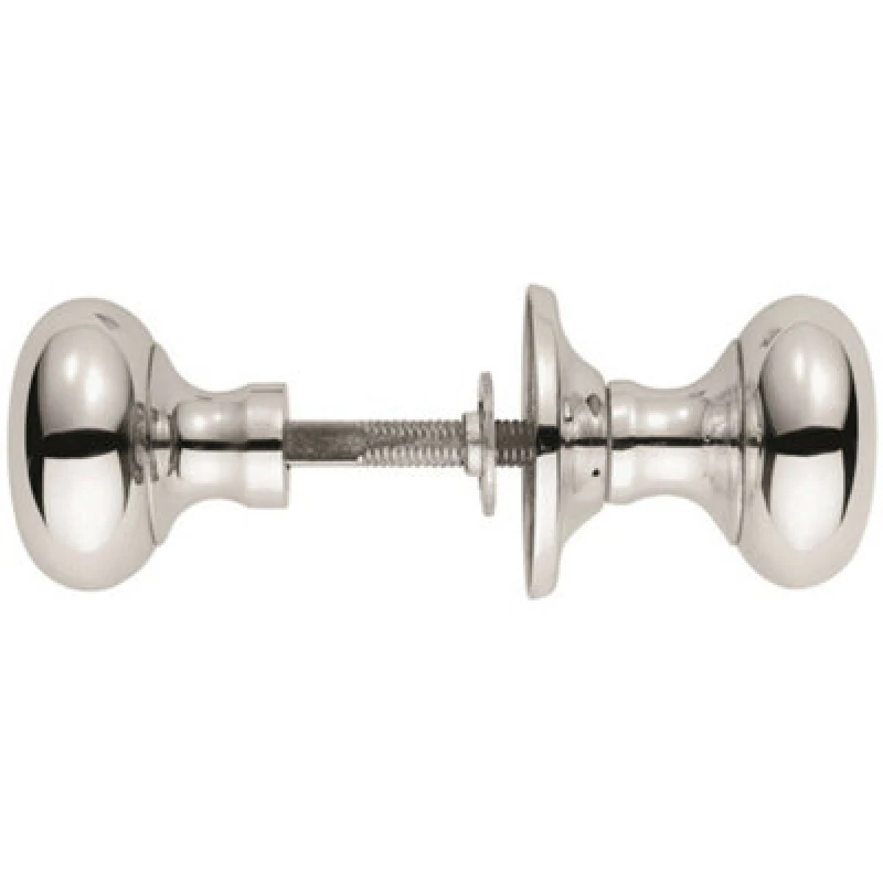 Image of Loops PAIR Large Mushroom Rimmed Mortice Door Knob 53mm Diameter Polished Chrome Multi unisex