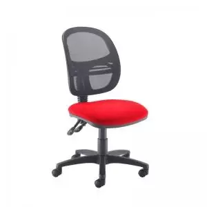 Image of Jota Mesh medium back operators chair with no arms - Belize Red