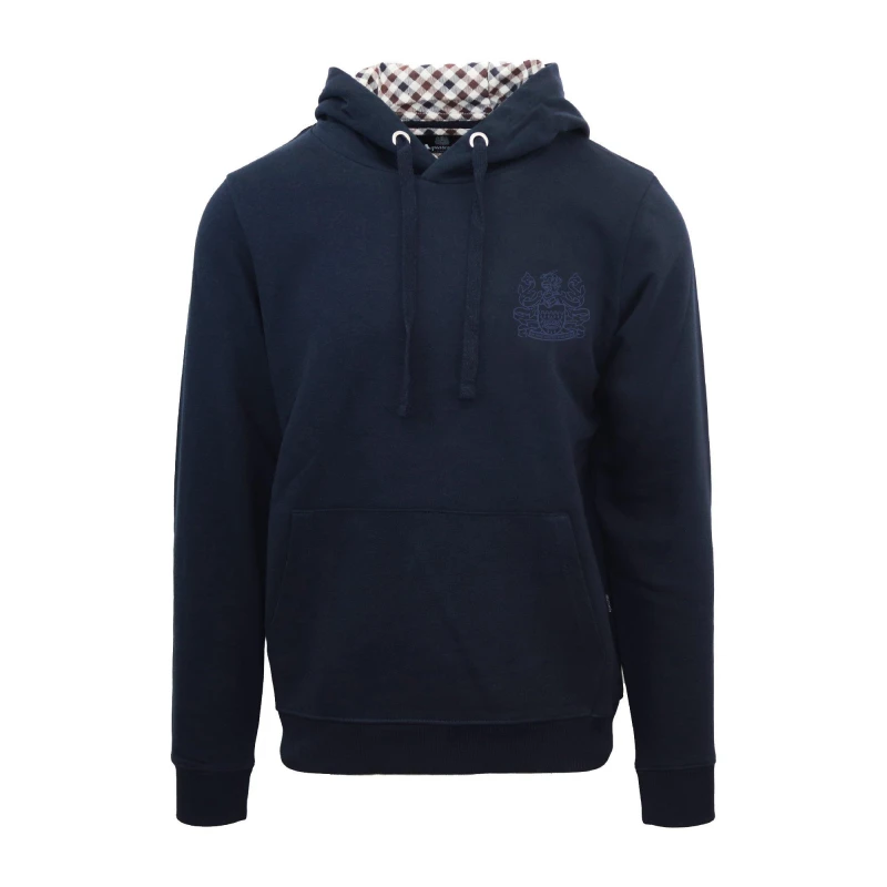 Image of Aquascutum Mens Hooded Sweat Pull Over Hoodie OTH Hoodies Small Blue 53275218350
