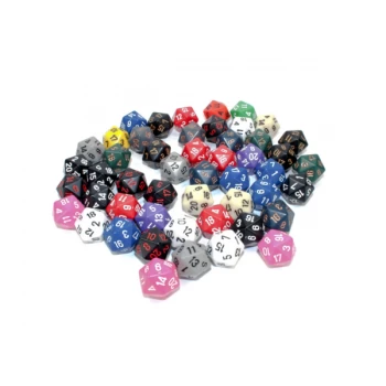 Image of Polyhedral D20 Dice - 50 Pack (Assortment)
