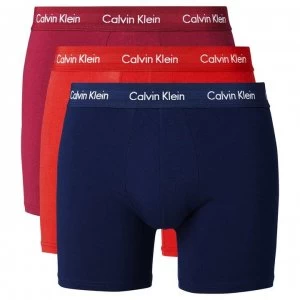 Image of Calvin Klein Pack Boxer Briefs - Navy/Burg/Red