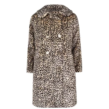 Image of Biba Leopard Print Belt Coat - Leopard