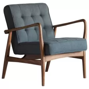Image of Crossland Grove Dijon Armchair Dark Grey Linen