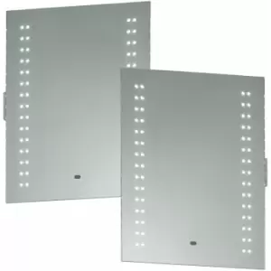 Image of Loops - 2 pack IP44 LED Bathroom Mirror 60cm x 50cm Vanity Light Shaver Socket & Motion