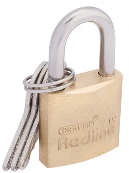 Image of Draper 25mm Brass Cylinder Padlock 68020