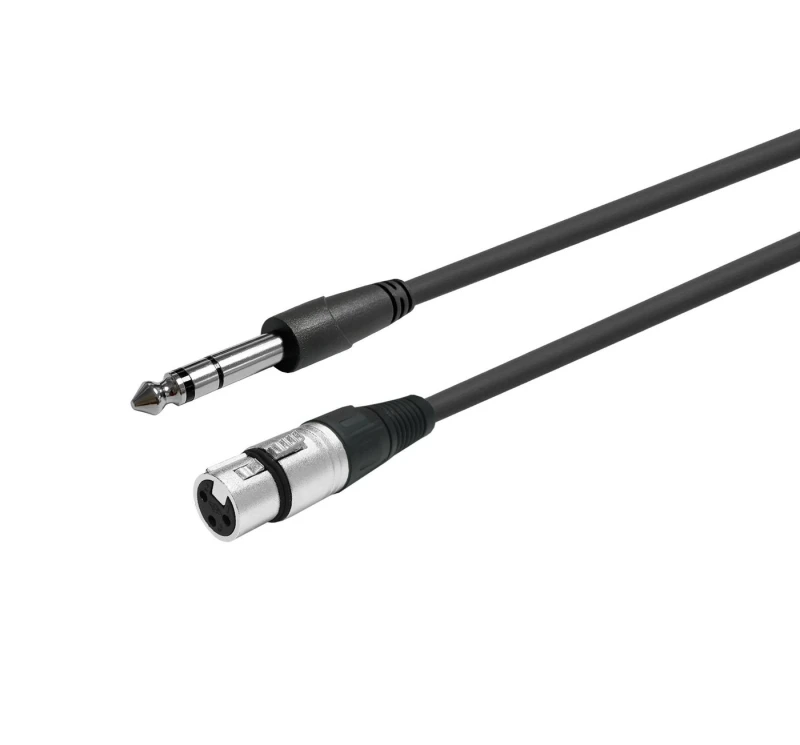 Image of Vivolink PROAUDXLRFJACKS3 audio cable 1m XLR 6.35mm Black