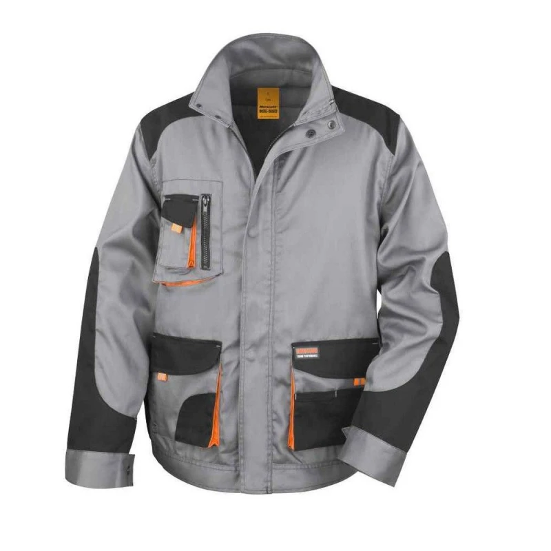 Image of Result Result Men Work-Guard Lite Jacket in Grey Size: X-Small Grey XS Male 5063527885999