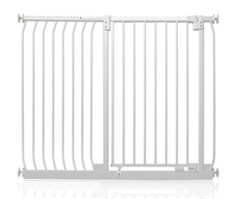 Image of Safetots Extra Tall Elite Safety Gate, 125Cm - 134Cm, Matt White, Extra Tall 96.8Cm In Height, Pressure Fit Stair Gate