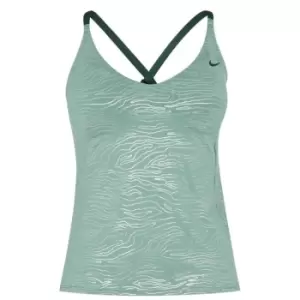 Image of Nike Crossback Tankini Top Womens - Green