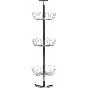Image of Revolving Silver Shoe Stand - Premier Housewares