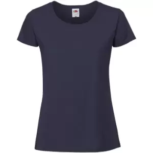 Image of Fruit Of The Loom Womens/Ladies Fit Ringspun Premium Tshirt (XS UK) (Navy)