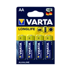 Image of Varta Longlife AA Battery (Pack of 4) 04106101414