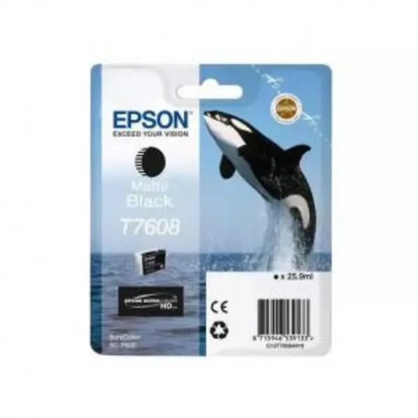 Image of Epson Killer Whale Matte Black Standard Capacity Ink Cartridge 25.9ml EXREPT76084N10