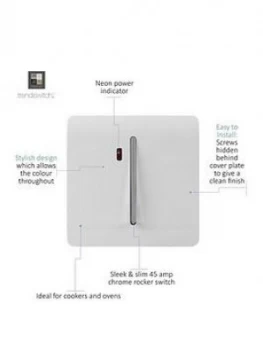 Image of Trendiswitch 20 Amp Neon Insert Std White