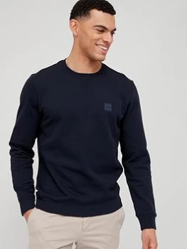 Image of BOSS Westart Sweatshirt - Dark Blue, Dark Blue Size M Men