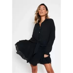 Image of I Saw It First High Waisted Crinkle Floaty Skirt - Black