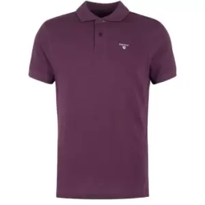 Image of Barbour Cotton Polo Shirt - Purple