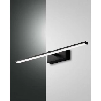Image of Fabas Luce Lighting - Fabas Luce Nala LED Bathroom Over Mirror Light Black Glass, IP44