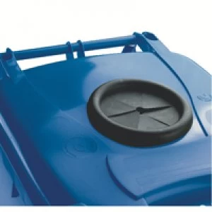 Image of Slingsby Wheelie Bin 120L With Bottle Bank Aperture and Lid Lock Blue 377864