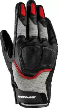 Image of Spidi NKD H2OUT Motorcycle Gloves, black-grey-red, Size L, black-grey-red, Size L
