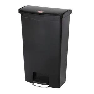 Image of Rubbermaid Slim 68L Step Bin Black Single