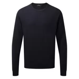 Image of Premier Adults Unisex Cotton Rich Crew Neck Sweater (M) (Navy)