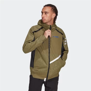 Image of adidas Terrex Utilitas Rain Jacket Mens - Focus Olive / Black