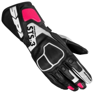 Image of Spidi Sts-3 Lady Black Fuchsia Motorcycle Gloves M