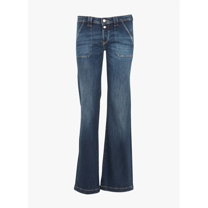 Image of Le Temps des cerises Womens jeans Le Temps des cerises Flare Bleu Female 32