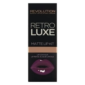 Image of Makeup Revolution Retro Luxe Lip Kits Matte Royal