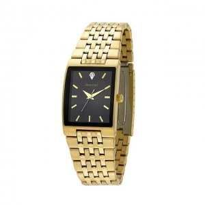 Image of Accurist Black And Gold London Diamond Mb921Bx Mens Watch