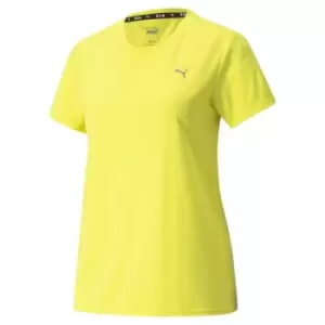 Image of Puma Run Favourite Short Sleeve T-Shirt Womens - Yellow