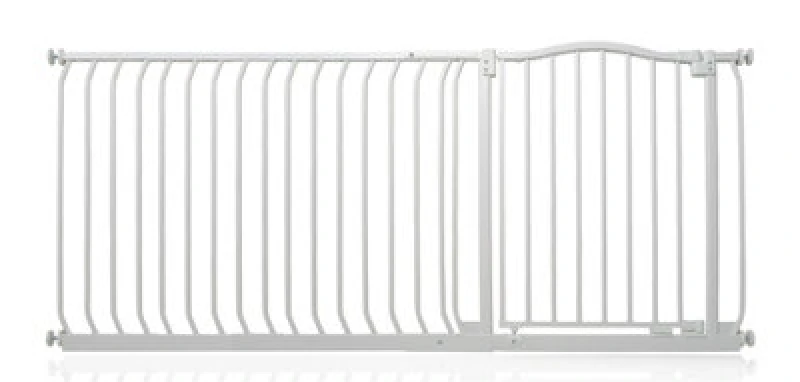 Image of Safetots Curved Top Safety Gate, 171Cm - 180Cm, Matt White, Pressure Fit Stair Gate