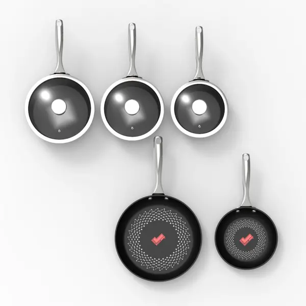 Image of Tower Smart Start Ultra Forged 5 Piece Pan Set Black