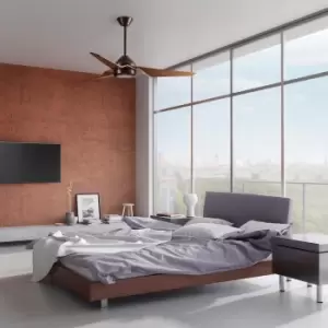 Image of Kichler Jade Ceiling Fan with Light & Remote, 152cm Brown