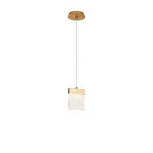 Image of Boston Small Ceiling Pendant 2m, 4.5W LED, 3000K, 160lm, Painted Brushed Gold