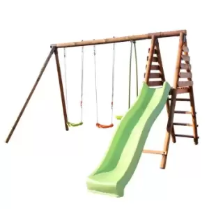 Image of Soulet Violette Wooden Swing Set with Slide