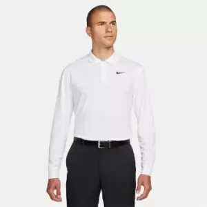 Image of Nike Dri-FIT Victory Mens Long-Sleeve Golf Polo - White