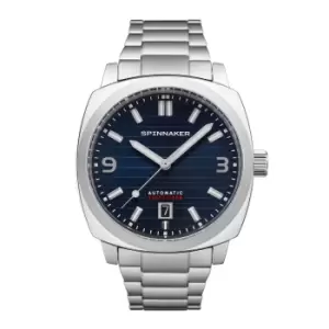 Image of Spinnaker Hull Riviera Aegean Blue Dial Stainless Steel Bracelet Mens Watch SP-5073-22