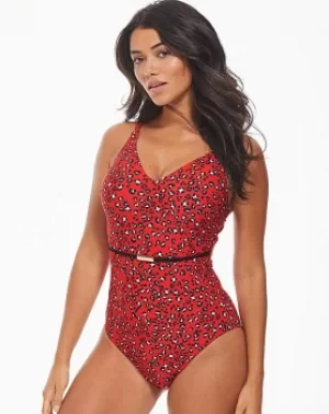 Image of Mala Belted Tummy Control Swimsuit LL