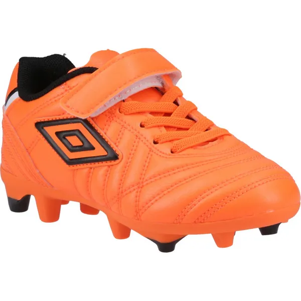 Image of Umbro Boys Speciali Liga Firm Grnd Jnr Rugby Football Boots UK Size 10 (EU 27.5) Orange UMB006-Orange-10