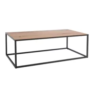 Image of Kettle Interiors Wooden Large Coffee Table With Metal Frame